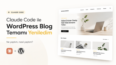 Blog Temamı Claude Code ile Yeniledim yazısı kapak görseli